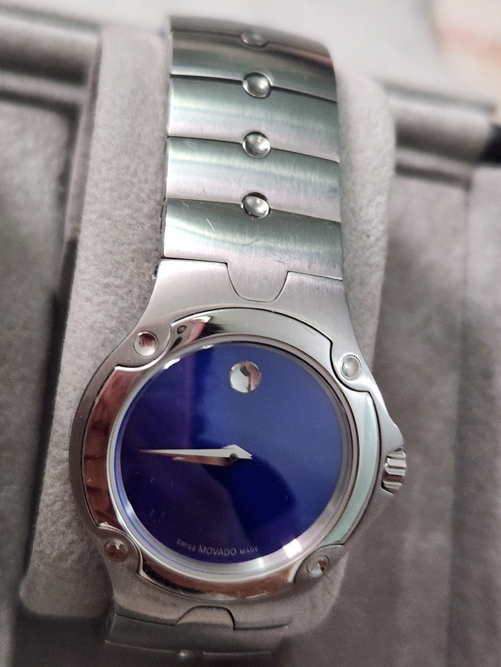 Movado SE Sports Edition Blue Dial Stainless Steel Watch With Box - Picture 9 of 11